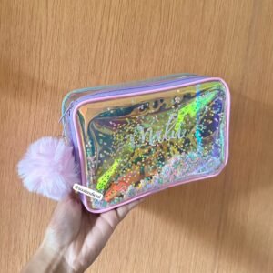 ESTOJO NECESSAIRE com POMPOM - 21x14cm